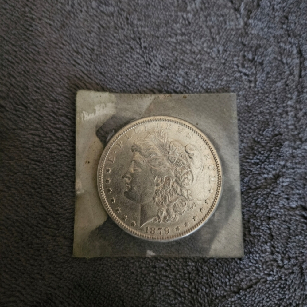 1879 silver Morgan dollar grades XF